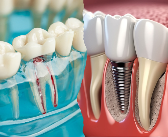 extracting a tooth with a root canal